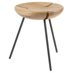 Tribo 40 Phosphated Steel And Oak Stool by Objekto