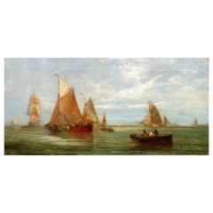 Eine schöne niederländische Seelandschaft des 19. Jahrhunderts von William Adolphus Knell 1st, (1801-1875)