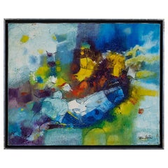 Pittura ad olio astratta di William Stebbins