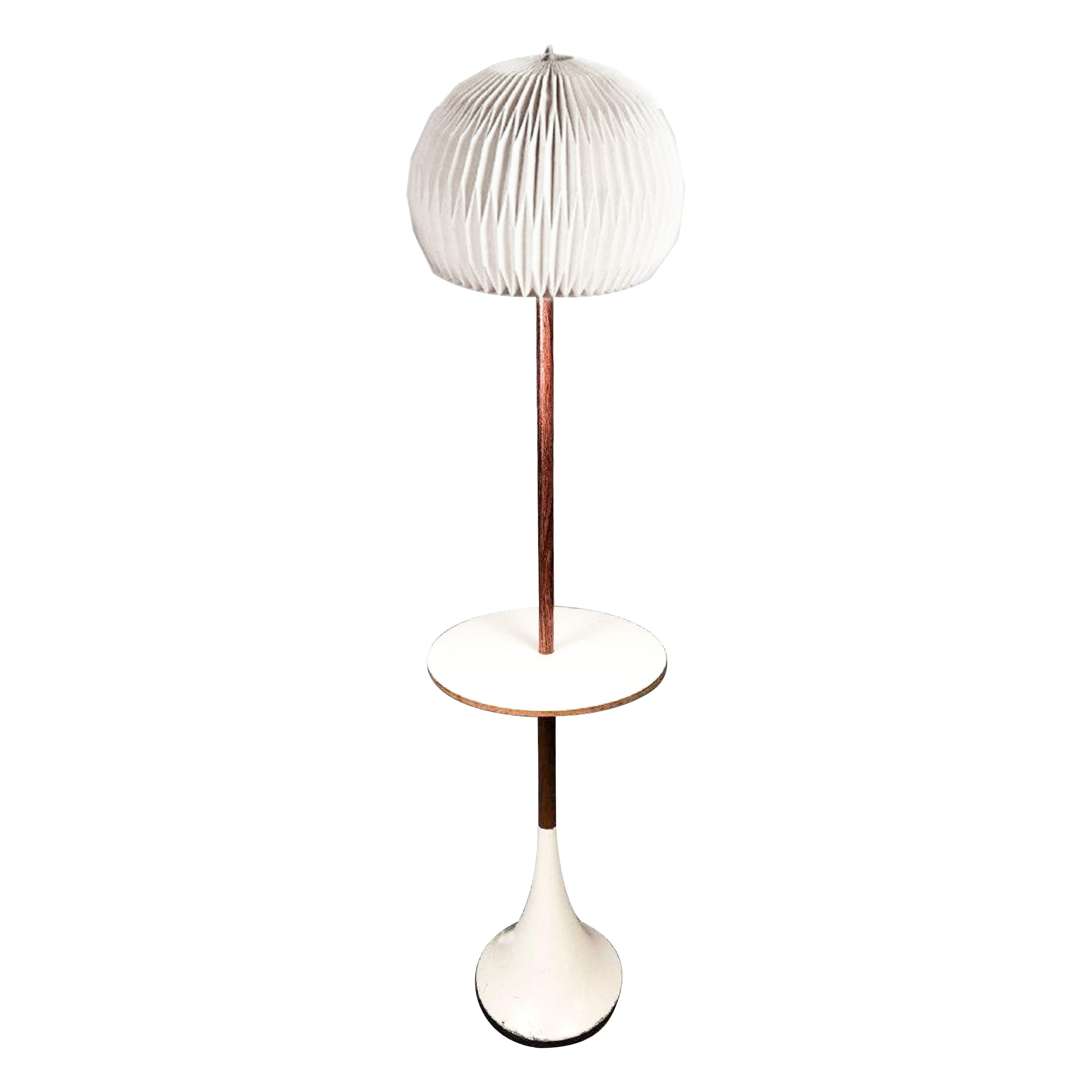 Estelle & Esverne Laverne Originals Modernity Rosewood Lamp Table Floor White 1950s en vente