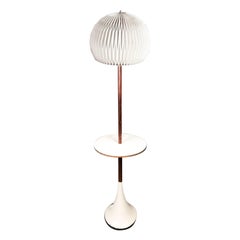 Estelle & Erwine Laverne Originals Moderne Palisander-Lampe-Tisch-Stehtisch aus Rosenholz, weiß, 1950er Jahre