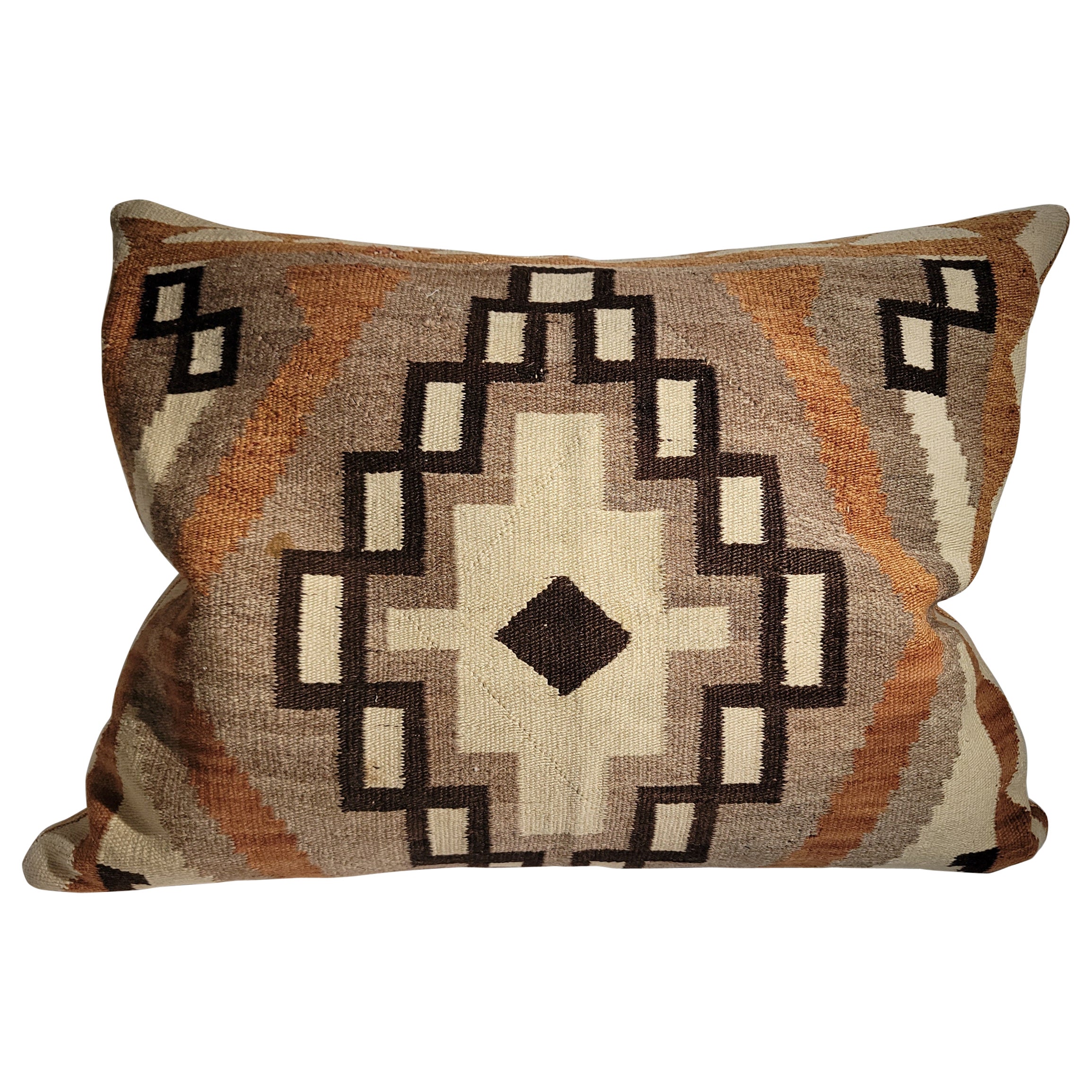 Frühe 20Thc Monumental Navajo Indianer Weben Kissen