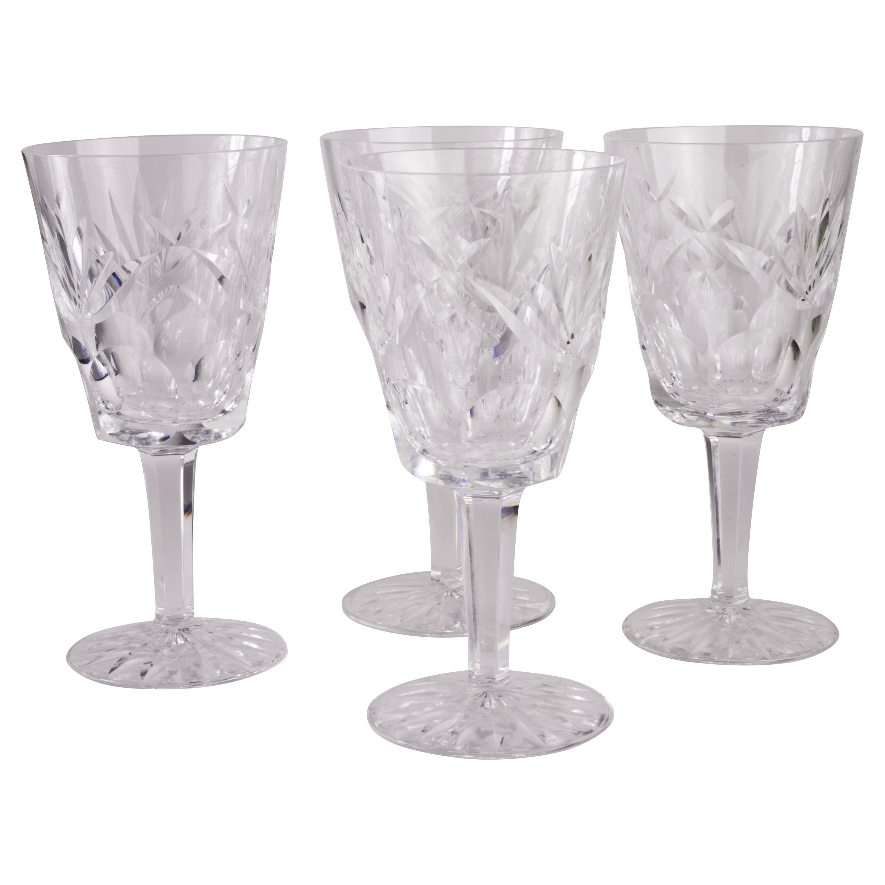 Vintage Waterford Juego de 4 Vasos de Agua Ashling