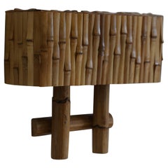 Bamboo Rattan Wall Lamp Mid-Century Modern 