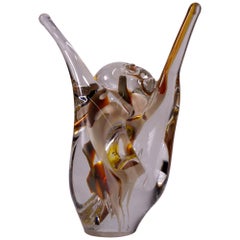Retro Murano Sommerso Glass Anthropomorphic Figurine Paperweight