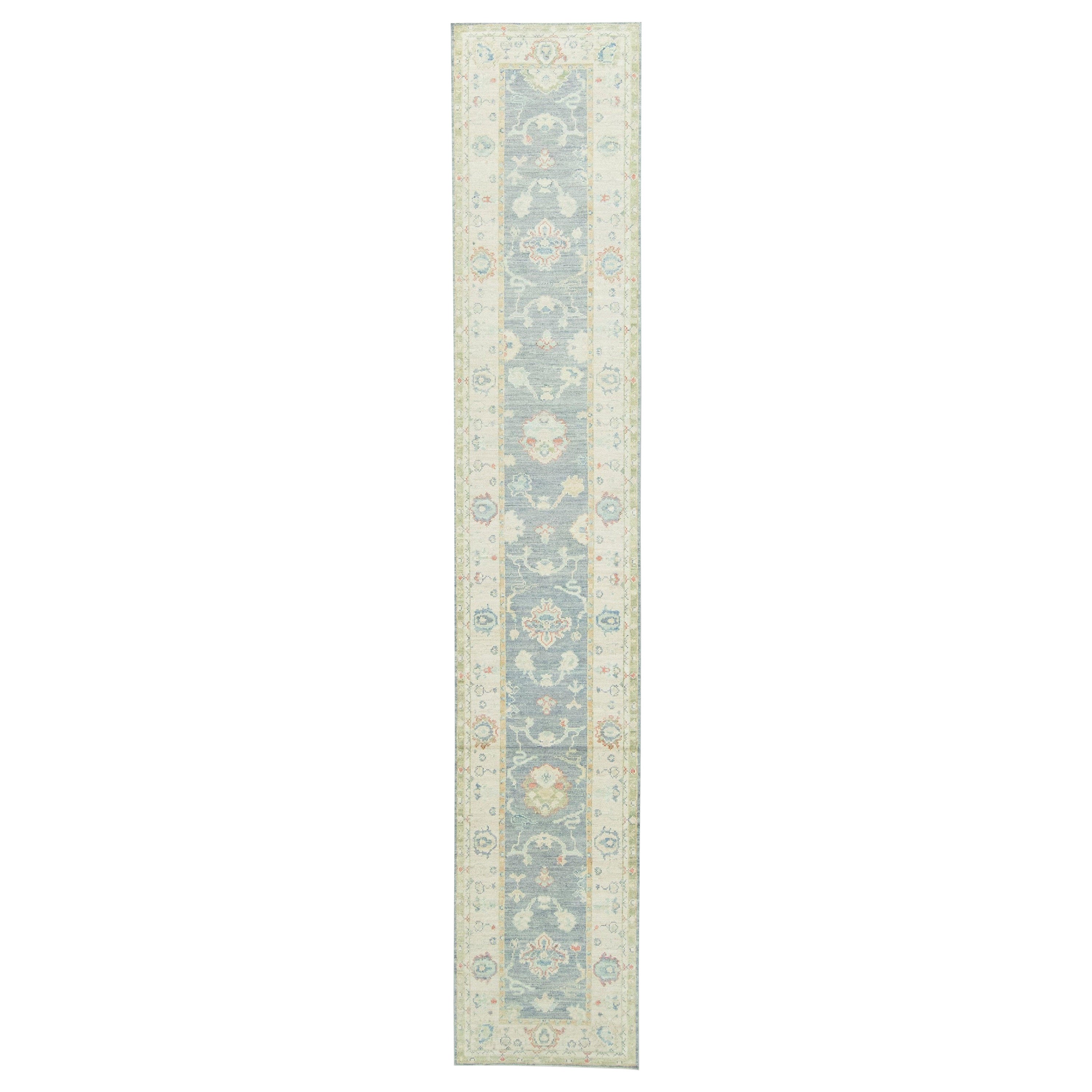 Oushak-Teppich Orientalischer handgeknüpfter türkischer Oushak-Teppich 3' x 16'2" #15064