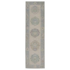 Oushak Rug Oriental Hand Knotted Turkish Oushak 2'8" x 10'5" #11416