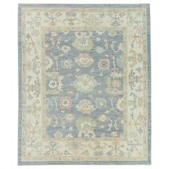 Oushak Rug Oriental Hand Knotted Turkish Oushak 8'2" x 9'10" #15053