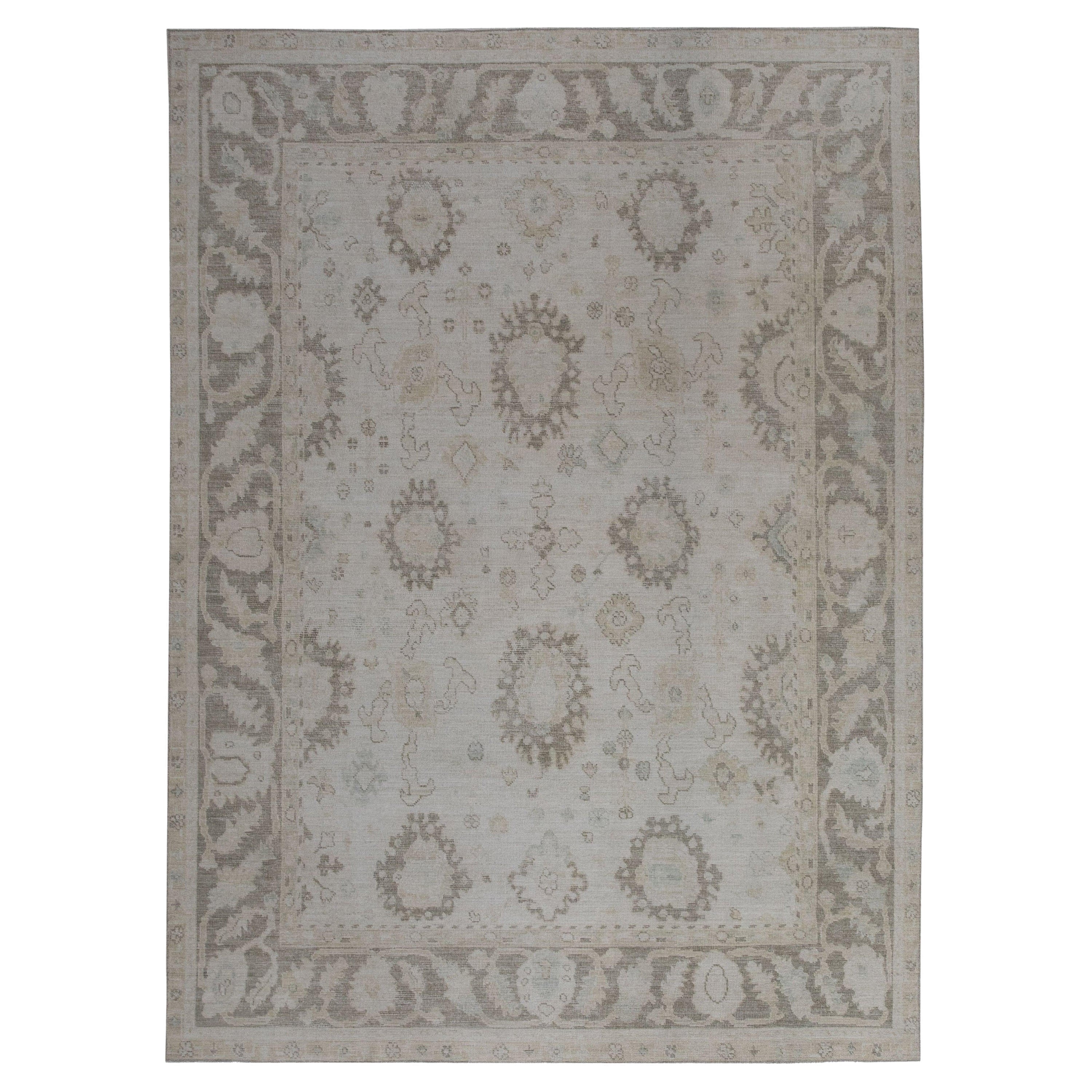 Oushak Rug Oriental Hand Knotted Turkish Oushak 8'8" x 11'7" #11343