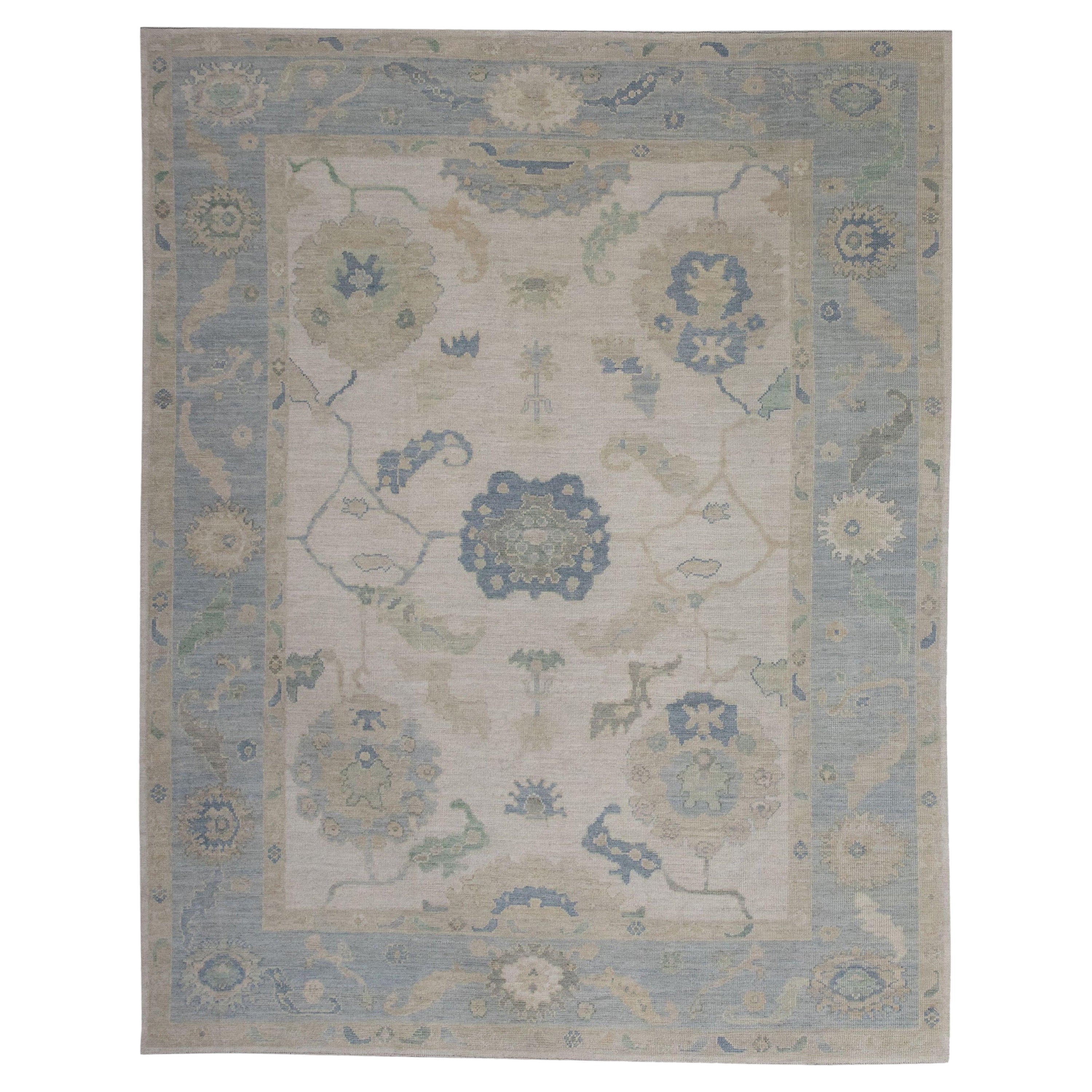 Oushak Rug Oriental Hand Knotted Turkish Oushak 8'6" x 10'4" #11398