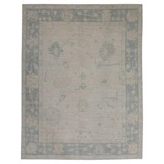 Alfombra Oushak Oriental Anudada a Mano Turca Oushak 7'9" x 9'9" #11359