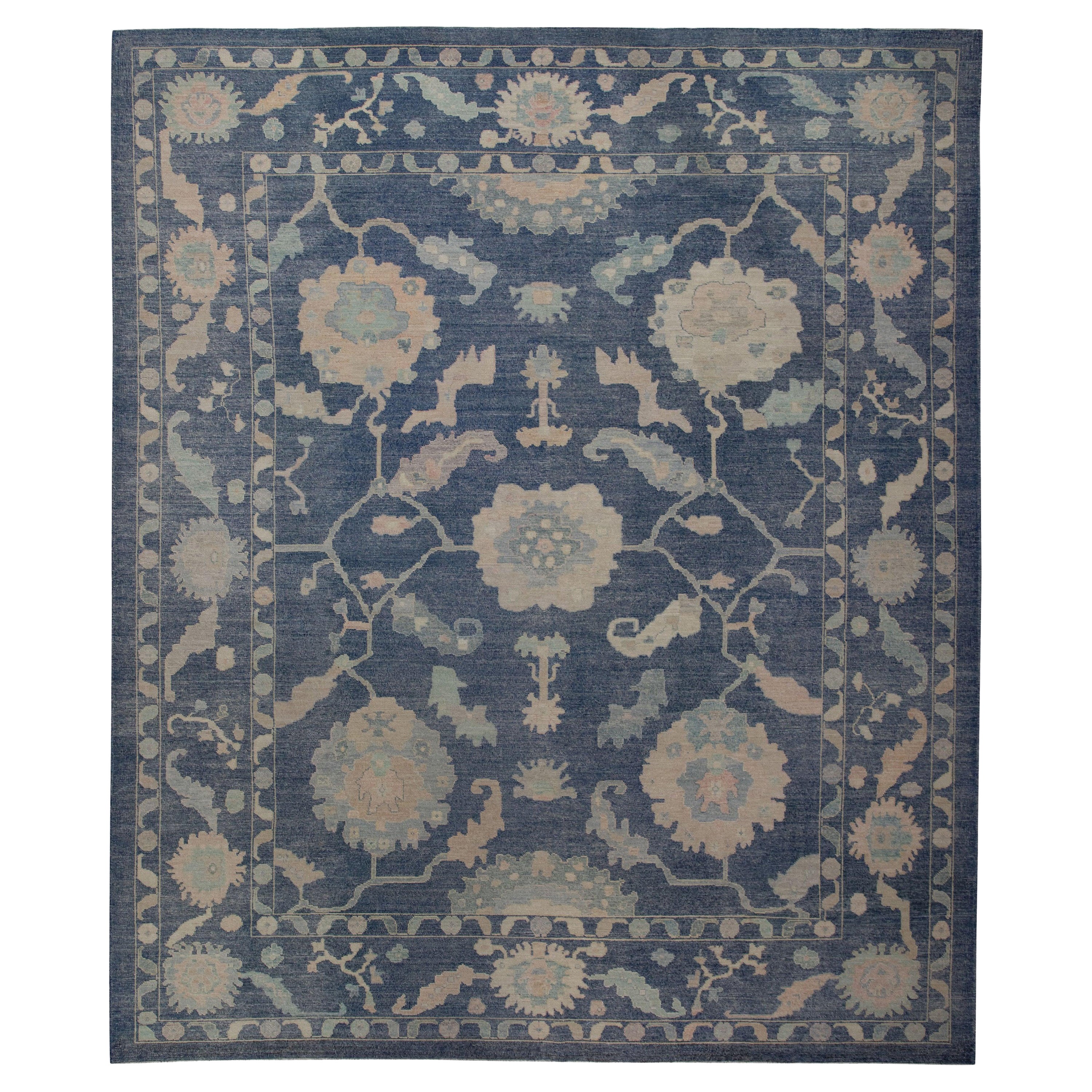 Tapis oriental noué à la main turc Oushak 12'6" x 15'2" #1137