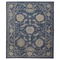 Alfombra Oushak Oriental Anudada a Mano Turca Oushak 12'6" x 15'2" #1137