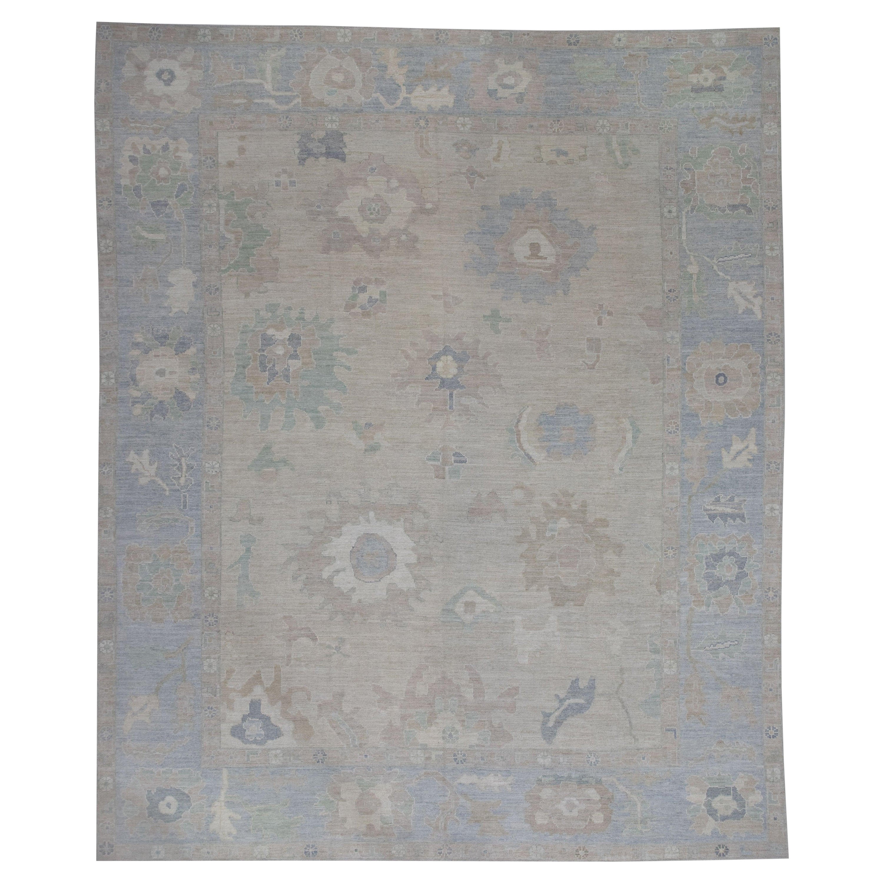 Tappeto Oushak Orientale annodato a mano Turco Oushak 12'2" x 15'1" #11332