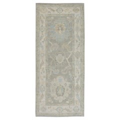 Alfombra Oushak Oriental Anudada a Mano Turca Oushak 2'4" x 5'3" #11305