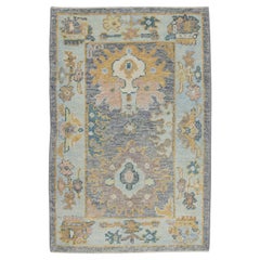 Alfombra Oushak Alfombra Turca Oriental Anudada a Mano Oushak 2'4" x 3'5" #111127