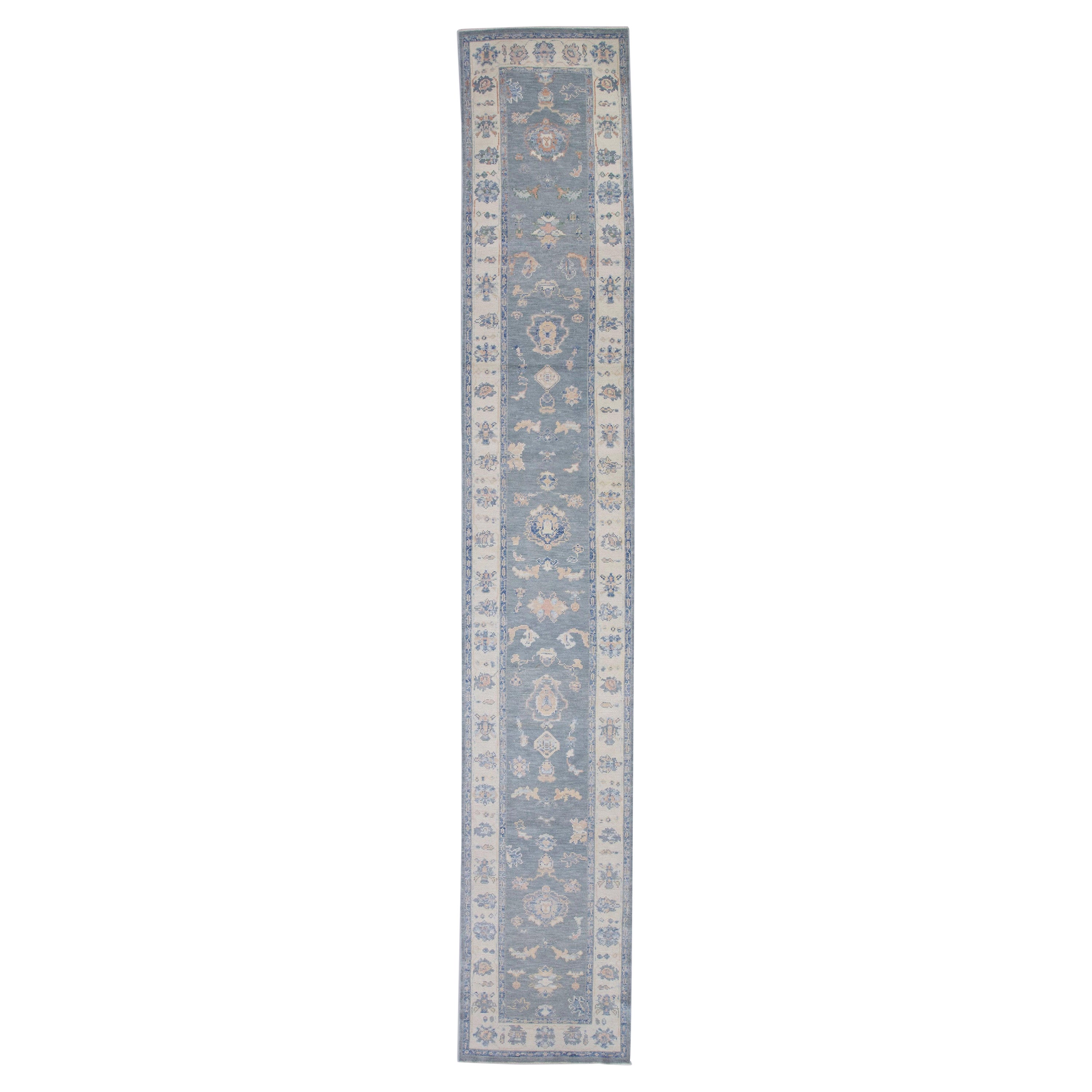 Oushak Rug Oriental Hand Knotted Turkish Oushak 2'9" x 16'11" #8007