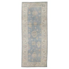 Tapis oriental noué à la main turc Oushak 6'2" x 15'5" n° 2946