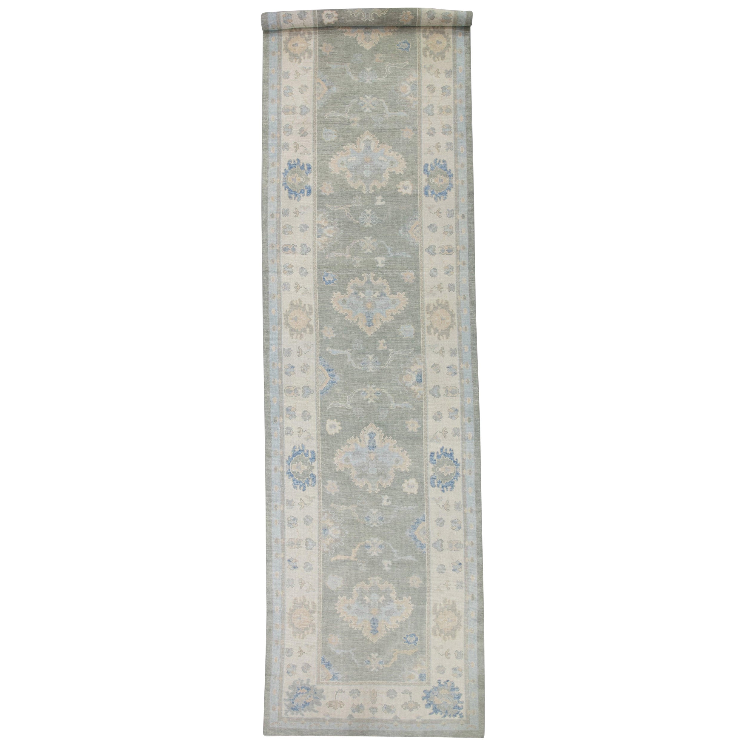Oushak Rug Oriental Hand Knotted Turkish Oushak 4'9" x 19' #7019