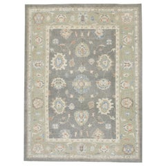 Tappeto Oushak Orientale annodato a mano Turco Oushak 8'9" x 11'8" #7475