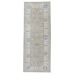 Oushak Rug Oriental Hand Knotted Turkish Oushak 5' x 13' #7083