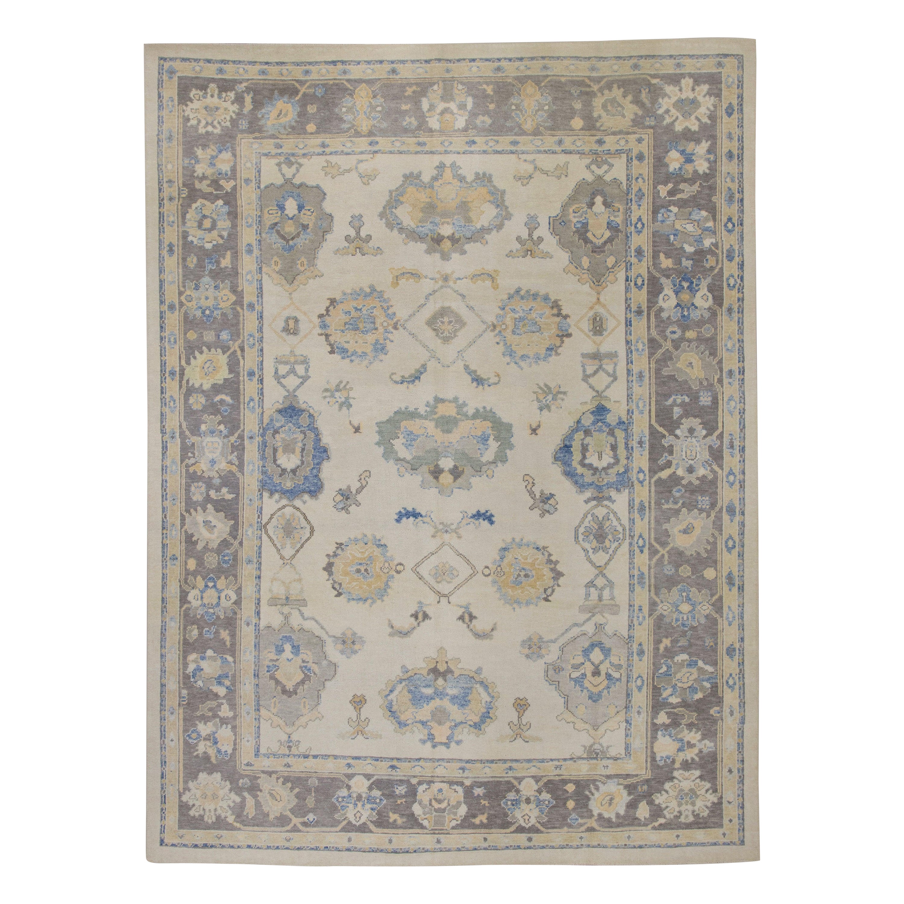 Oushak Rug Oriental Hand Knotted Turkish Oushak 8'10" x 11'10" #7283