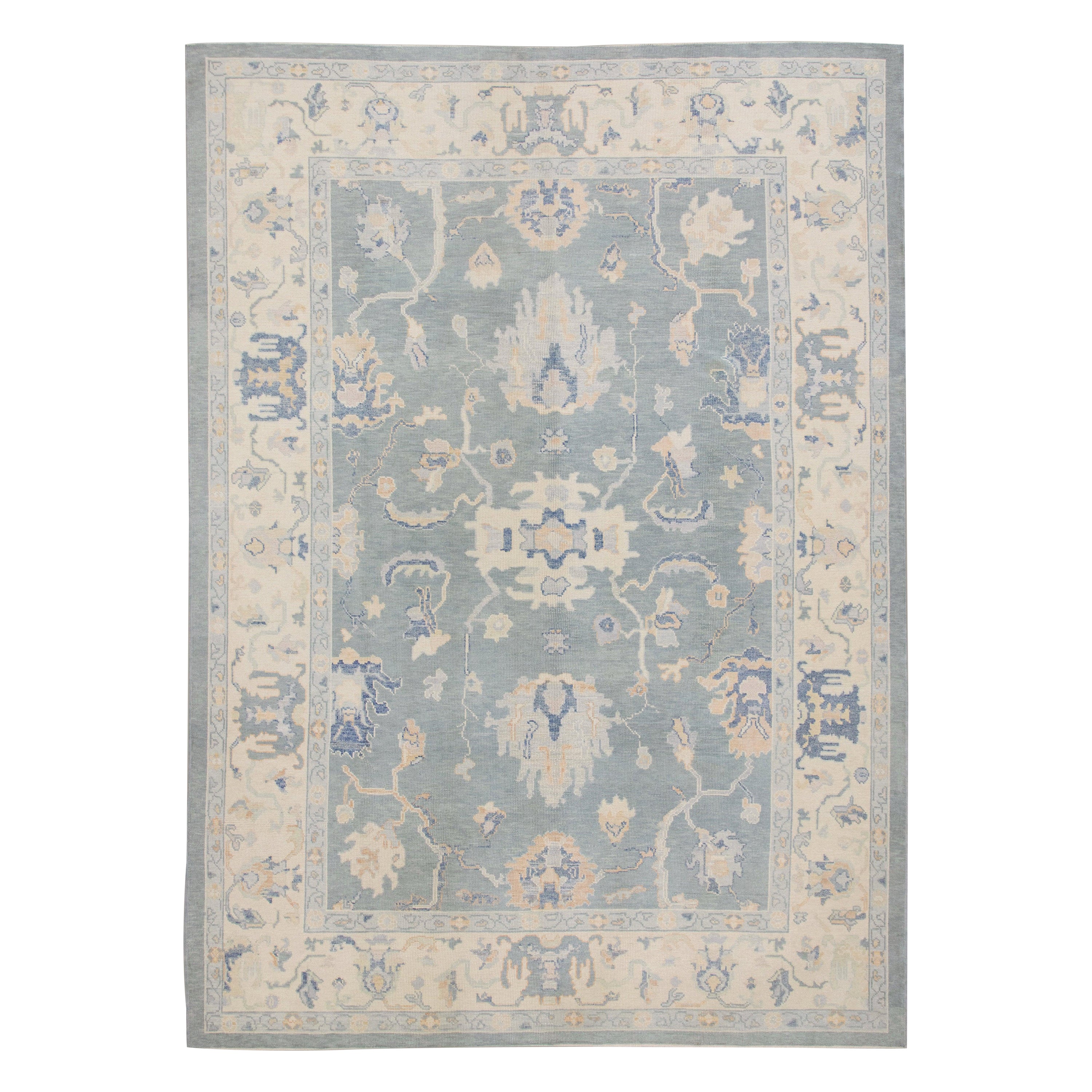 Oushak-Teppich Orientalischer handgeknüpfter türkischer Oushak 8'11" x 12' #7126