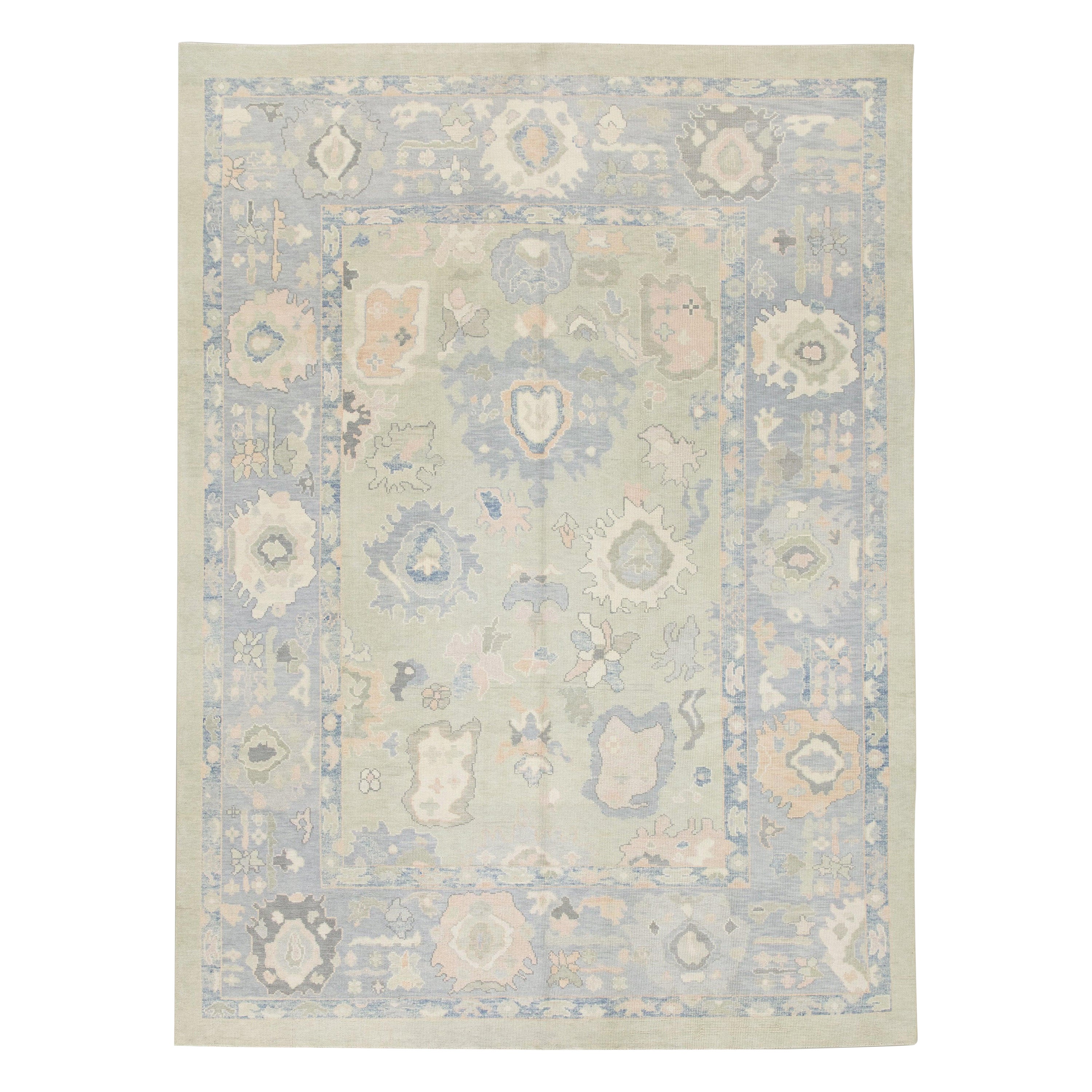 Oushak-Teppich Orientalischer handgeknüpfter türkischer Oushak 8'8" x 11'7" #7454