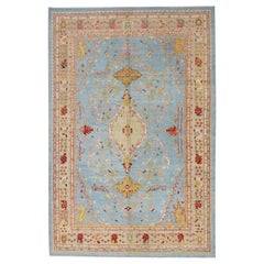 Oushak Rug Oriental Hand Knotted Turkish Old Wool 7'9" x 11'7" #2094