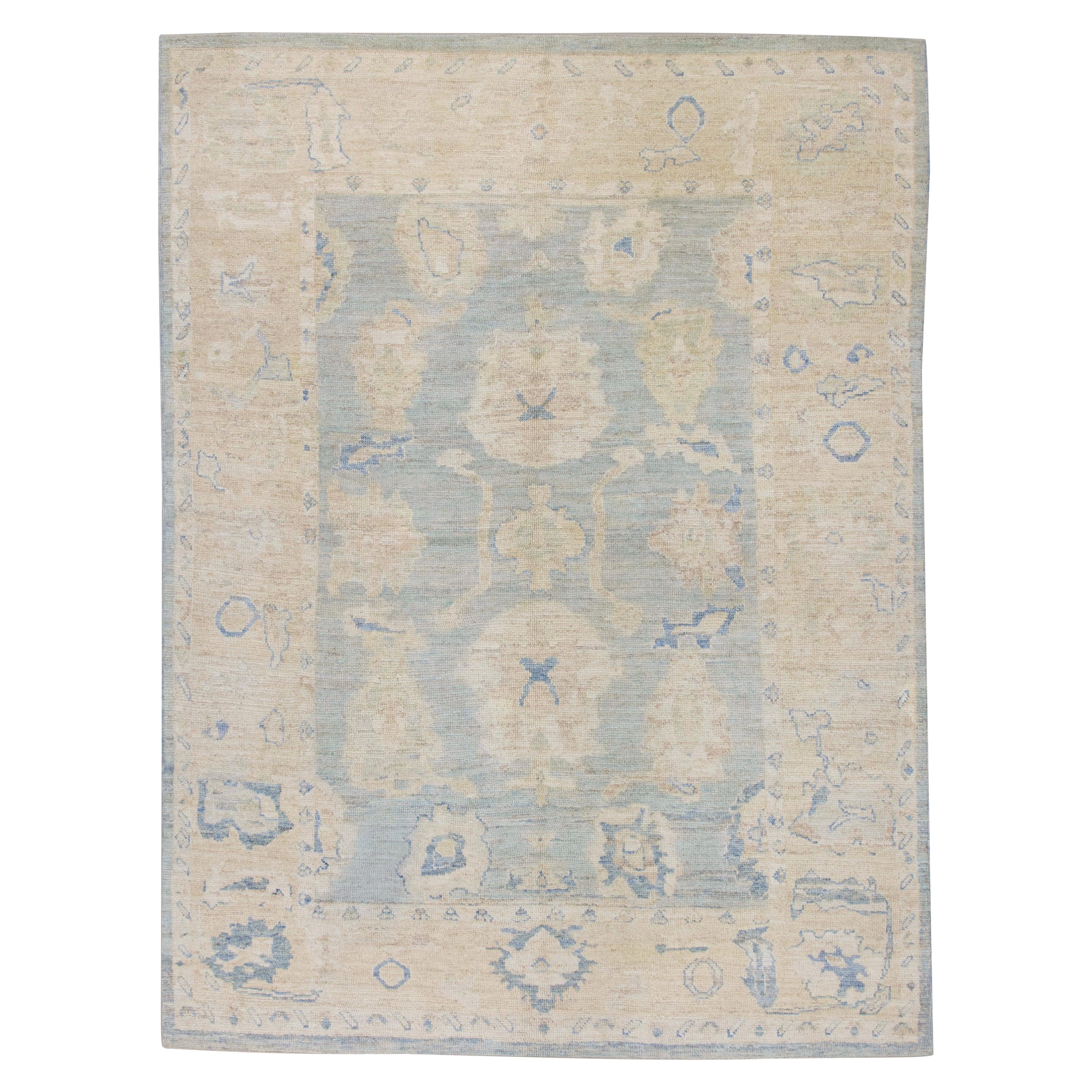 Oushak Rug Oriental Hand Knotted Turkish Oushak 7'10" x 10'8" #7314