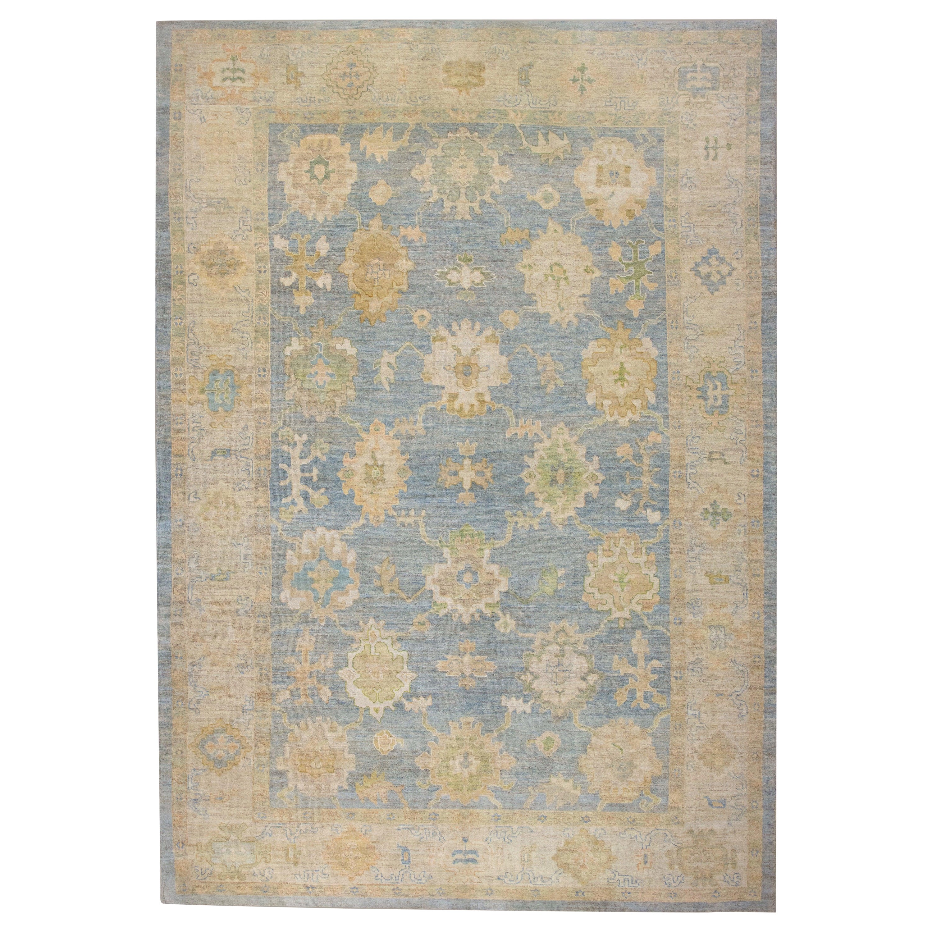 Oushak Rug Oriental Hand Knotted Turkish Oushak 11'6" x 17' #7006 For Sale