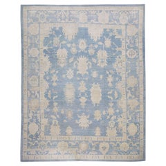 Tapis oriental noué à la main turc Oushak 14'2" x 17'10" n° 7385