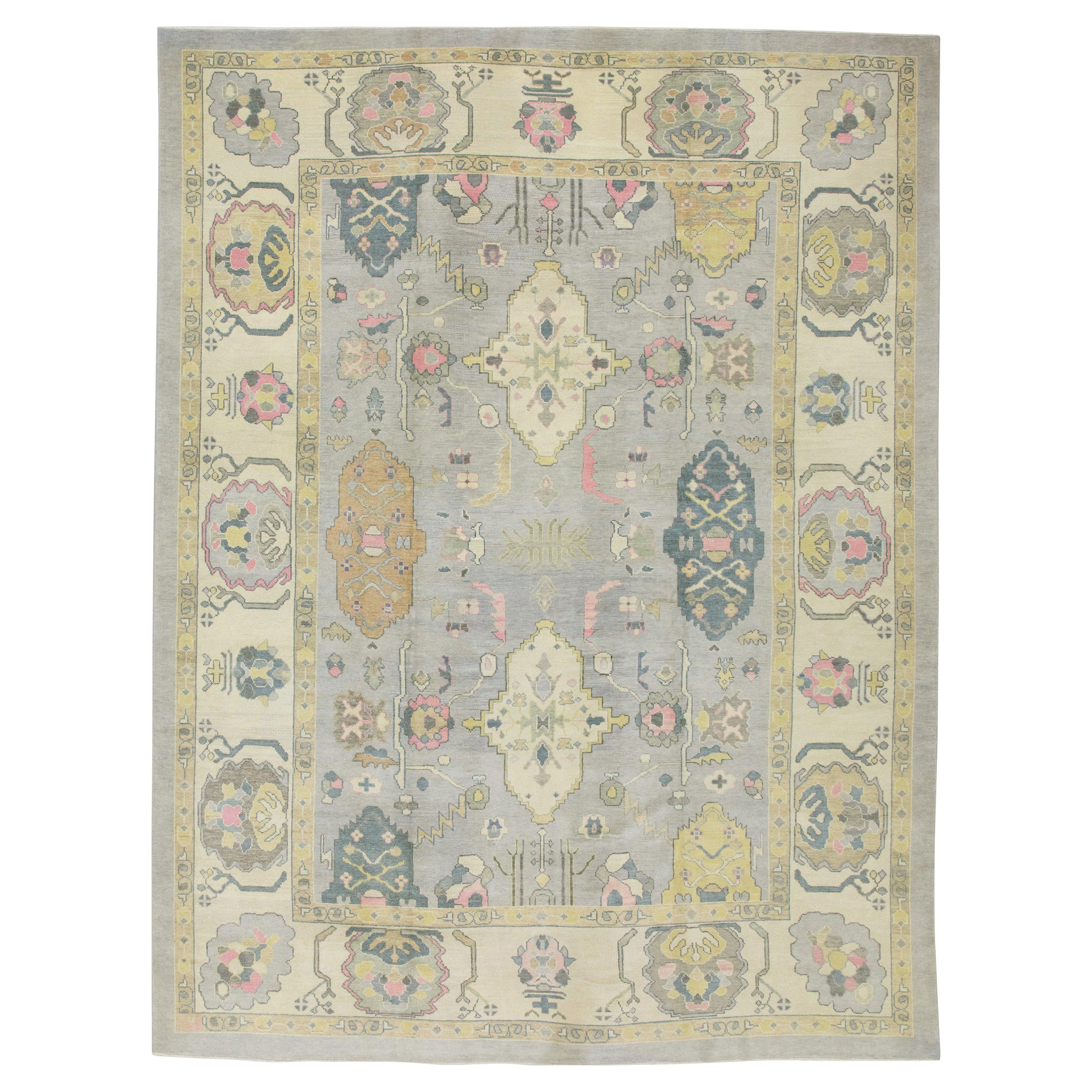 Oushak Rug Oriental Hand Knotted Turkish Oushak 12'1" x 16' #2108