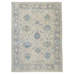 Oushak Rug Oriental Hand Knotted Turkish Oushak 9'6" x 13'1" #2058