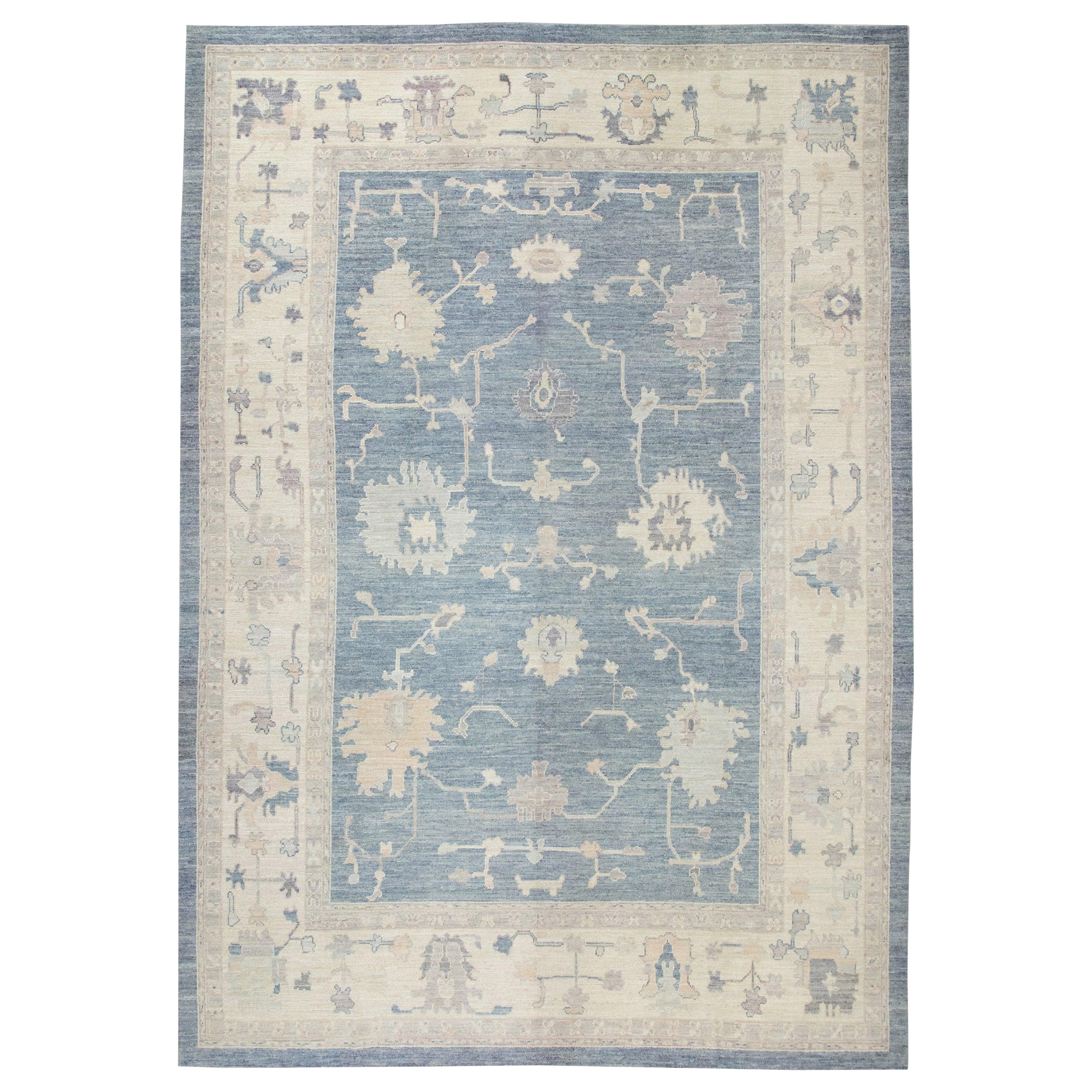 Oushak Rug Oriental Hand Knotted Turkish Oushak 10'4" x 14'3" #6571