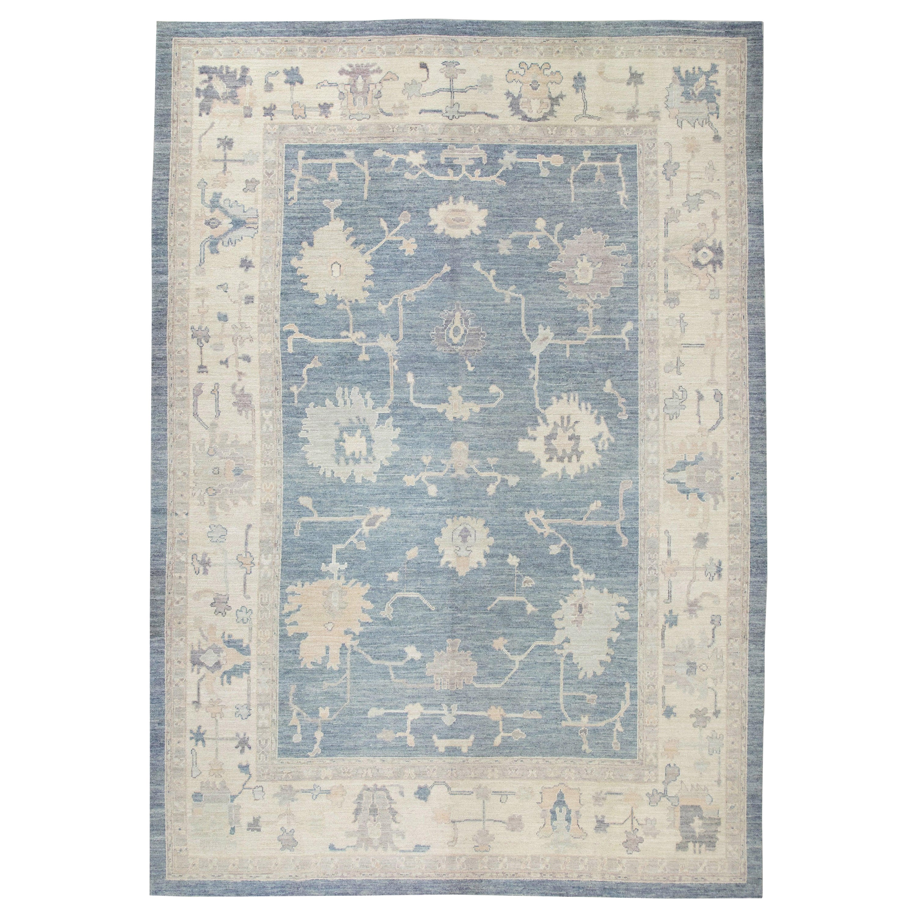 Oushak Rug Oriental Hand Knotted Turkish Oushak 10'4" x 14'3" #6571