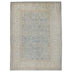 Tapis oriental noué à la main turc Oushak 10'6" x 13'11" n°6697