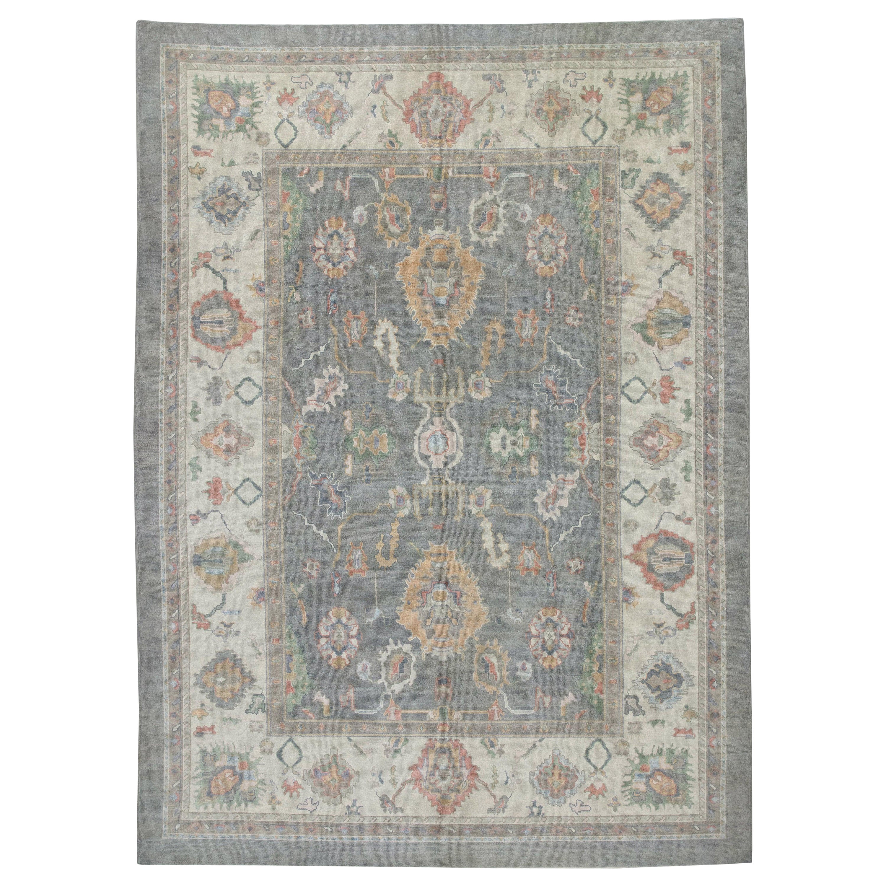 Oushak Rug Oriental Hand Knotted Turkish Oushak 10'7" x 13'9" #6596