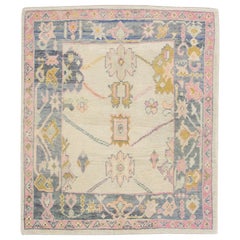 Oushak Rug Oriental Hand Knotted Turkish Oushak 5'8" x 6'11" #4608