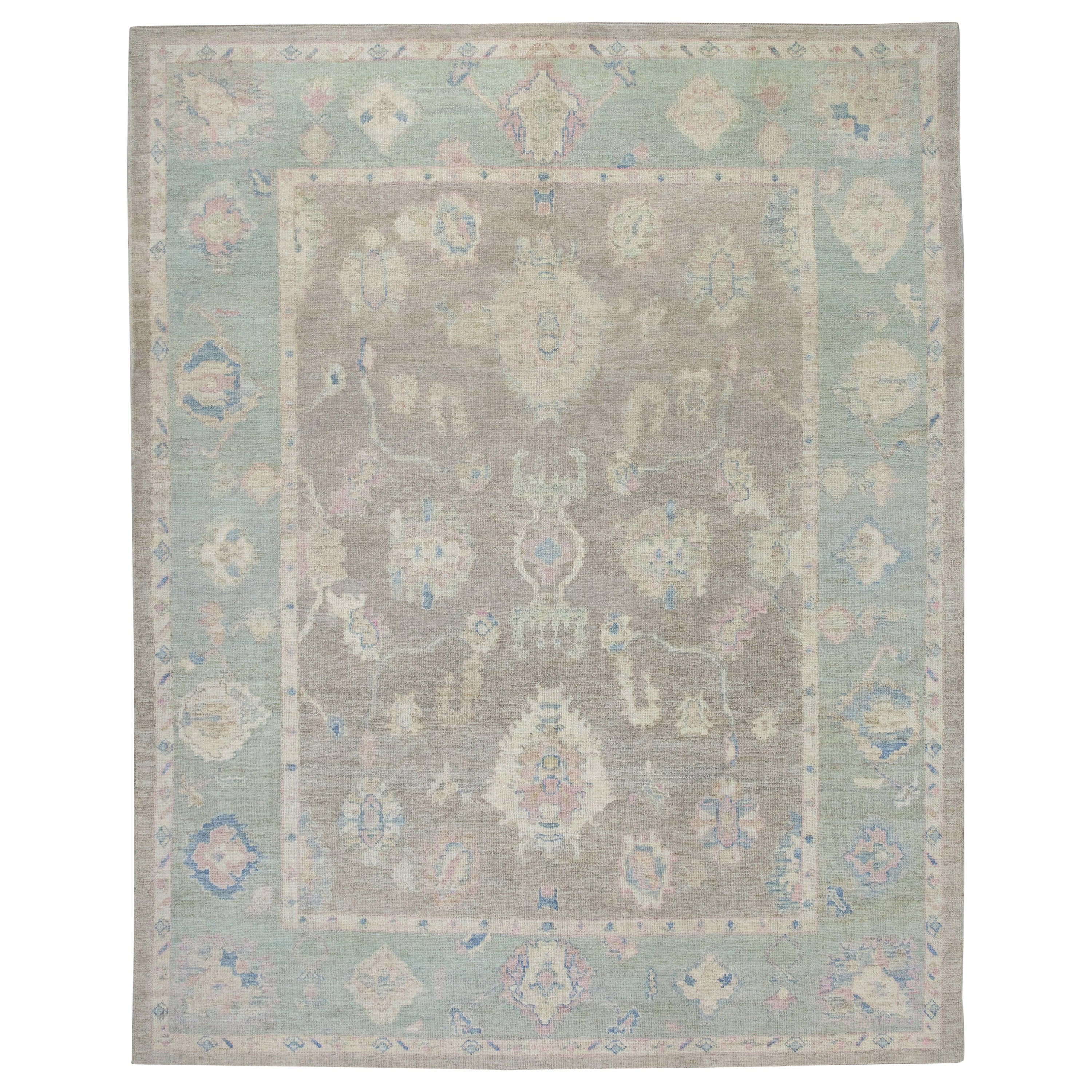 Oushak Rug Oriental Hand Knotted Turkish Oushak 10'2" x 12'5" #7004 For Sale