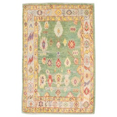 Oushak Rug Oriental Hand Knotted Turkish Oushak 5'4" x 7'11" #4573