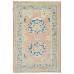 Oushak Rug Oriental Hand Knotted Turkish Oushak 2'4" x 3'2" #5598