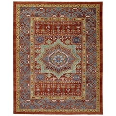Oushak Rug Oriental Hand Knotted Turkish Antique Look Oushak 9'1" x 11'6" #5427