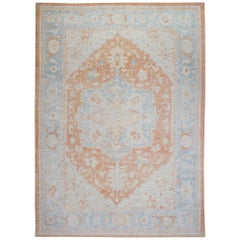 Oushak Rug Oriental Hand Knotted Turkish Antique Look Oushak 10'4" x 14'1" #5997