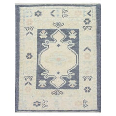 Tappeto Oushak Orientale annodato a mano Turco Oushak 2'4" x 2'10" #5395