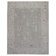 Oushak Rug Oriental Hand Knotted Turkish Antique Look Oushak 9'4" x 12'2" #5918