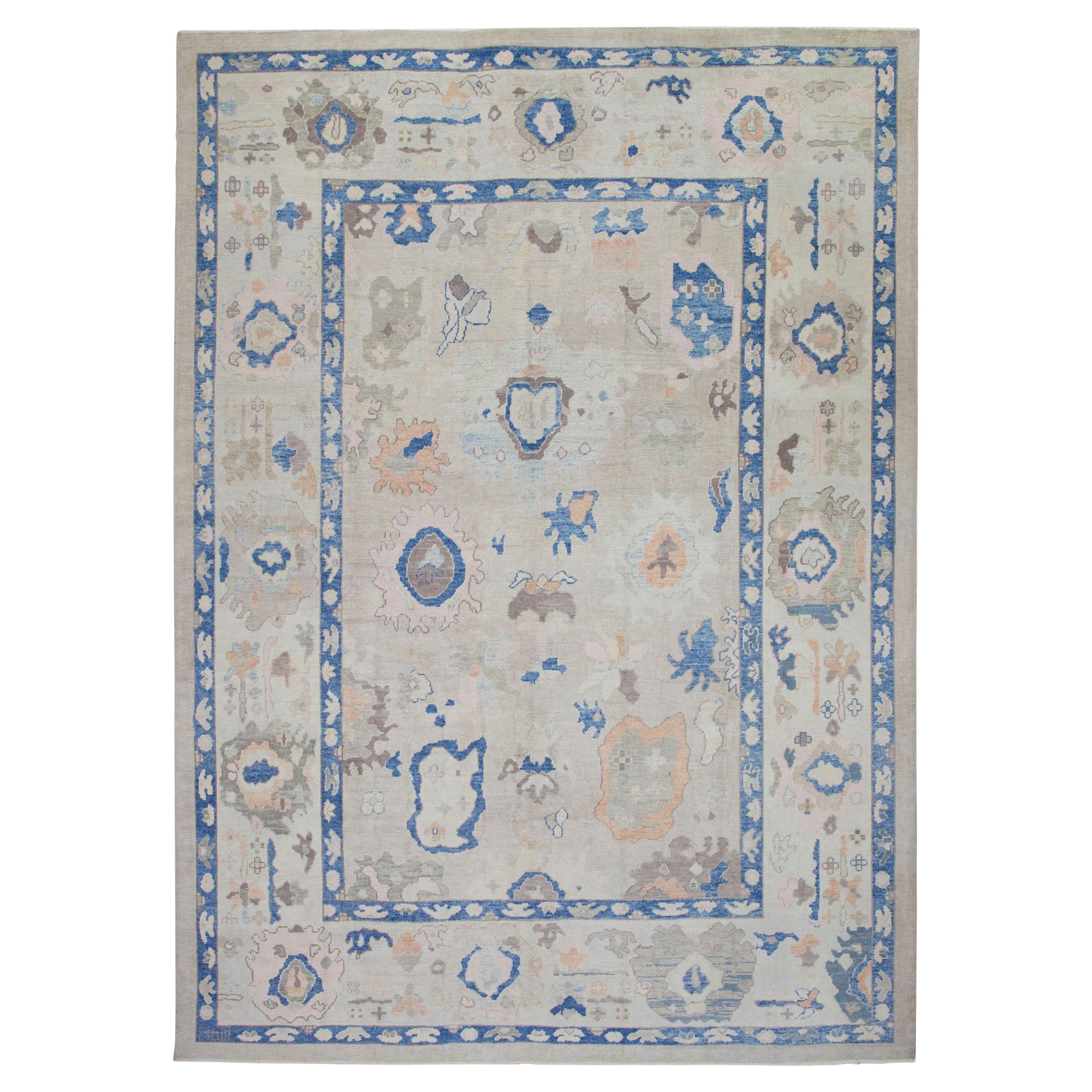 Oushak Rug Oriental Hand Knotted Turkish Oushak 10'4" x 13'9" #5596