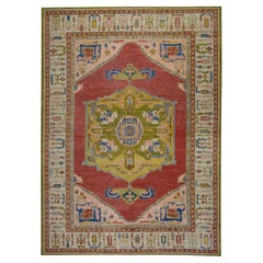 Oushak Rug Oriental Hand Knotted Turkish Old Wool 10'5" x 14' #5987