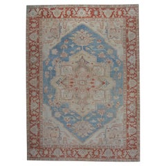 Tappeto Oushak Tappeto orientale annodato a mano turco dall'aspetto antico Oushak 10'4" x 14'3" #5975