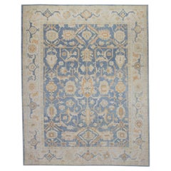 Alfombra Oushak Oriental Anudada a Mano Turca Aspecto Antiguo Oushak 10' x 13'9" #5973